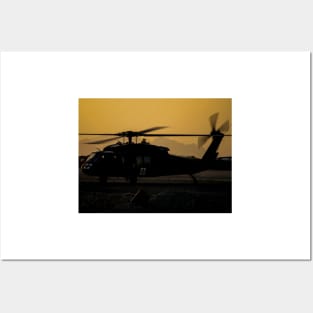 US Army Blackhawk Medic helicopter Posters and Art